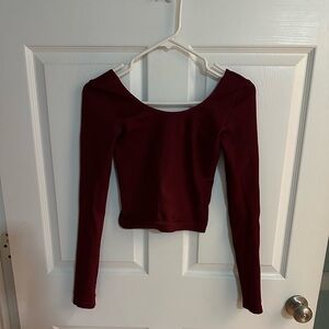 Wild Fable Red Fitted Long Sleeved Top